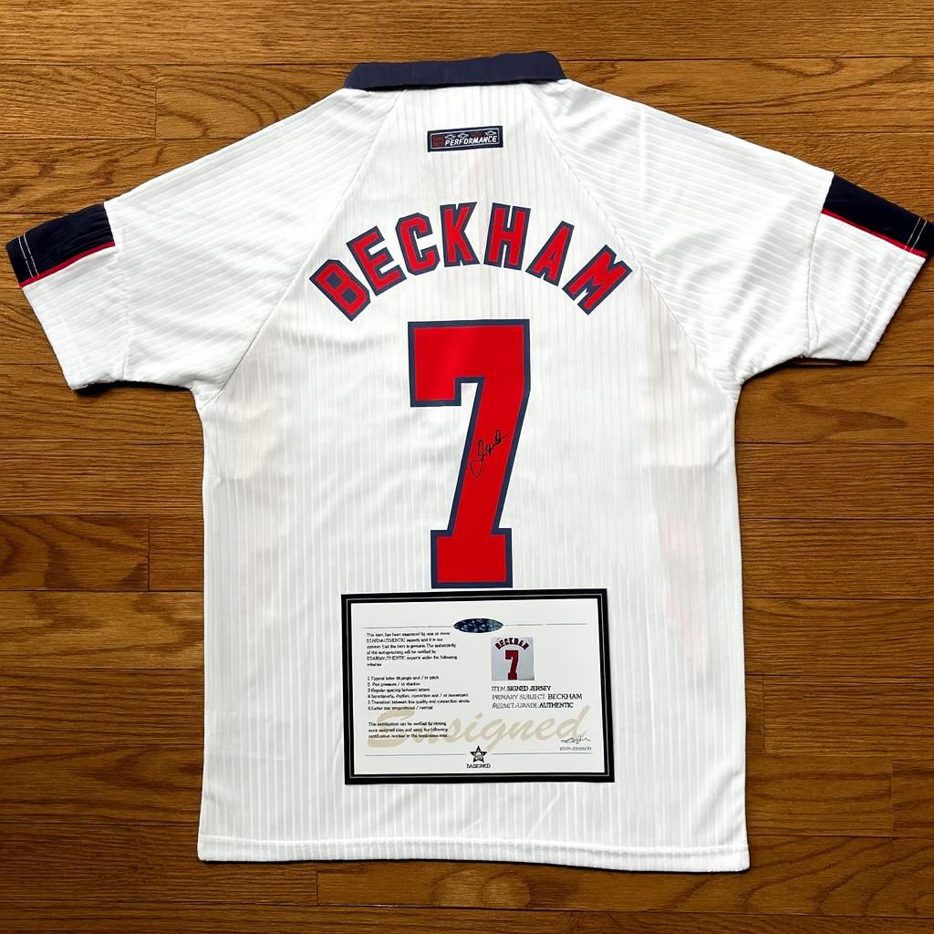 Maillot Beckham Angleterre : Achat occasion | Hauts et t-shirts de sport (homme) Umbro Blanc Très bon état