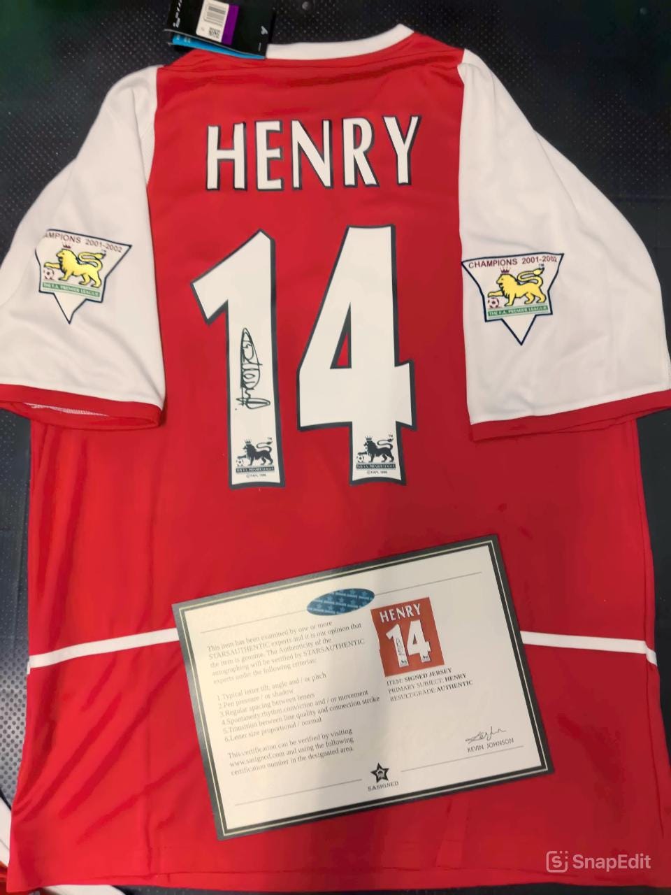 Maillot Arsenal 2008/2009 - Thierry Henry - Porté Et Signé Avec Certificat (COA)