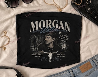 Morgan Wallen inspirierte Tube Top, Country Konzert Outfit, Western Graphic Bandeau Top, trägerlose Countrymusik Shirt, Festival Tube Top