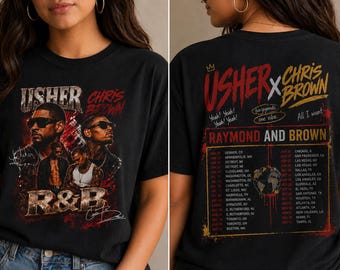 Usher Chris Brown R&B Tour T-Shirt | 2026, Unisex Concert, Red Room Legends Tee