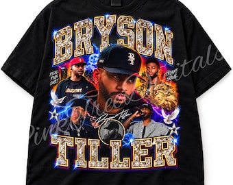 Koszulka Bryson Tiller, koszulka z grafiką Trap Soul, koszulka z muzyką R&B Rap, koszulka w stylu koncertowym vintage, koszulka inspirowana bootlegami z lat 90., unisexowa odzież uliczna
