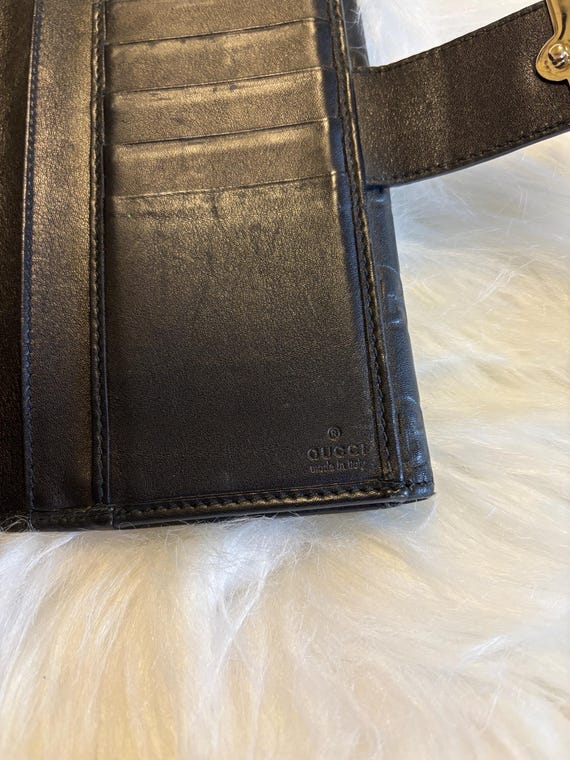 Authentic Gucci Black Embossed Monogram Wallet - image 4