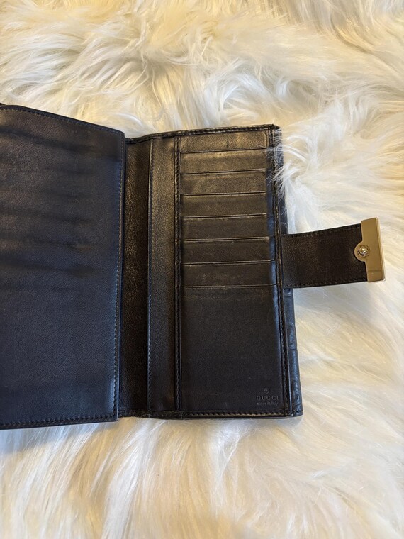 Authentic Gucci Black Embossed Monogram Wallet - image 6