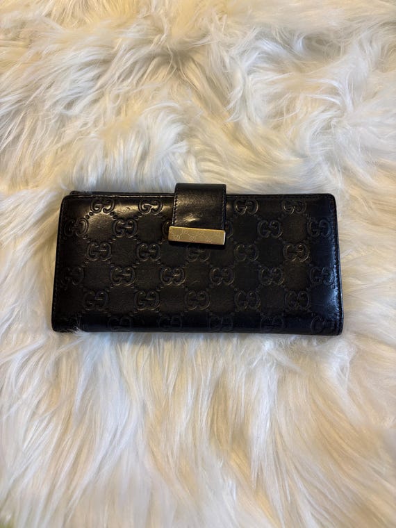 Authentic Gucci Black Embossed Monogram Wallet - image 2