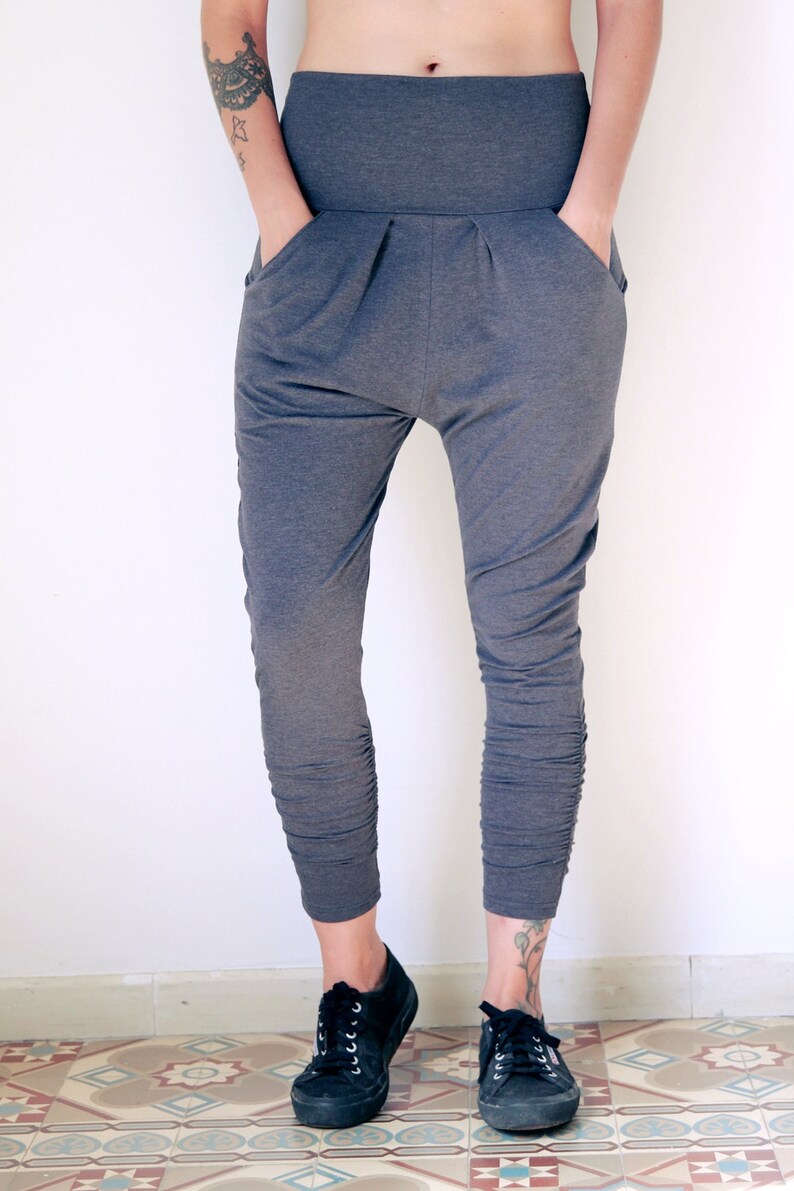 Black Joggers Yoga Pants Drop Crotch Pants Loose Pants - Etsy