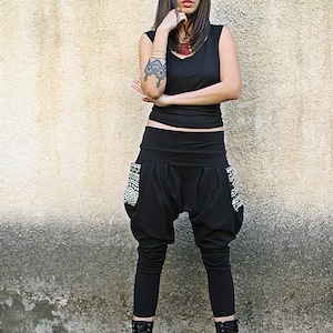 Women Harem Pants, Loose Pants, Drop Crotch Pants, Comfy pants
