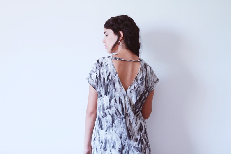 Boho Printed Wrap Around Asymmetric Dress main image 1