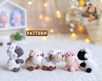 Sheep Crochet Pattern, Whimsical Flock Lamb, Easy Fast Plushie, 30-Minute, Beginner Friendly, Popular for Craft Fairs, Cute Pocket Toy