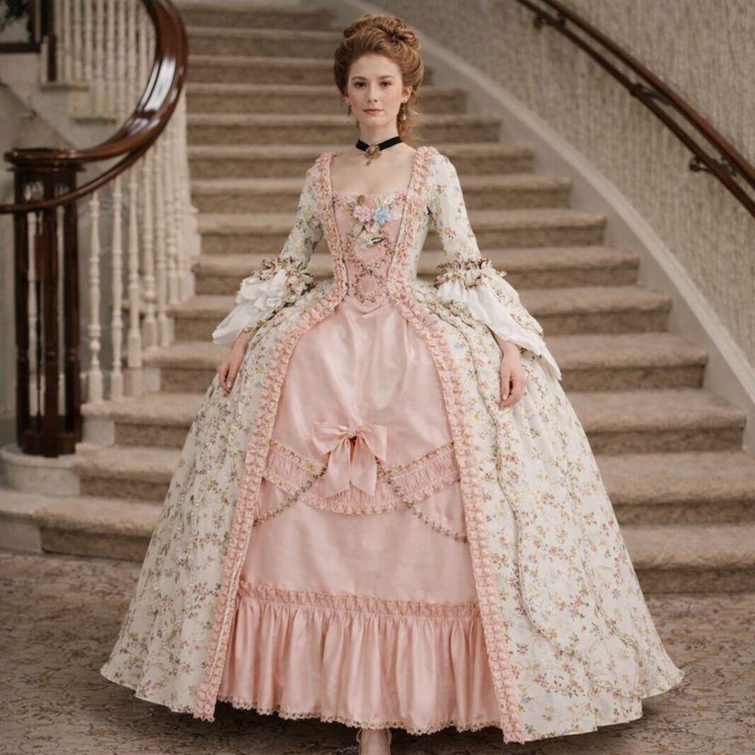 Court Rococo Robe à La Française Gown – 18th Century Rococo French Court Dress ...