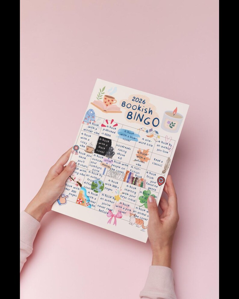 2026 Cozy Bookish Bingo | Seasonal Reading Challenge Printable - Etsy