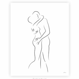 Stampa D Arte Illustrazione Erotica Per Camera Da Letto Etsy