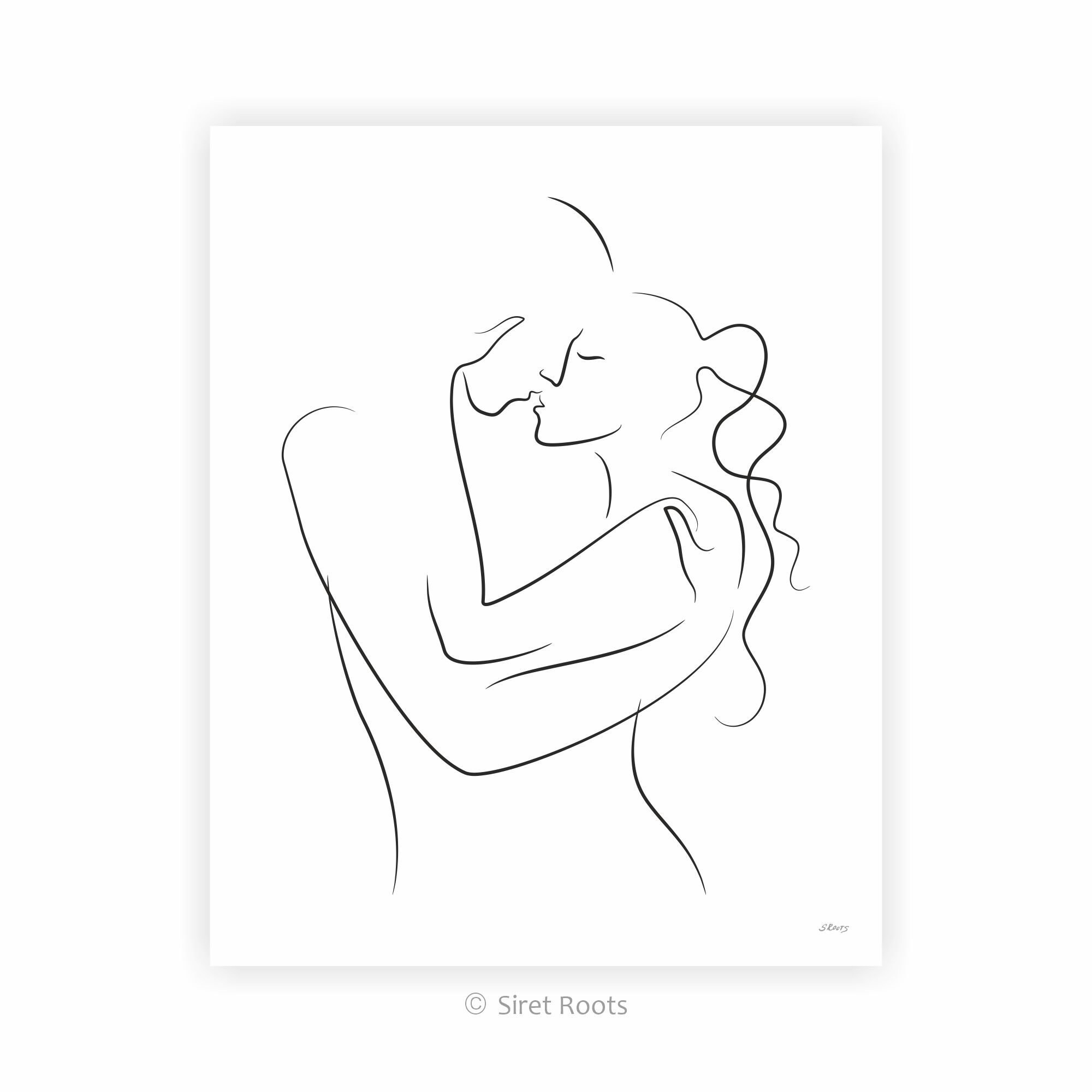 Printable Wall Art Minimalist Abstract art Digital Print Continuous art