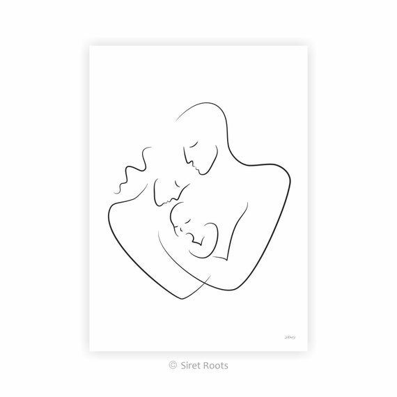 Familia Con Bebe Dibujo De Madre Y Padre Impresion Etsy Mexico Familia Con Bebe Dibujo De Madre Y Padre Impresion Etsy Mexico