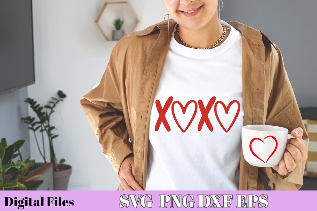 Heart XOXO SVG | Valentine XOXO Svg| Love Hearts Svg| Valentine Shirt ...