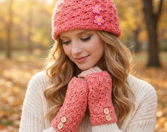 Fiona Crochet Hat & Mitts Pattern | Winter Set (Digital Download)