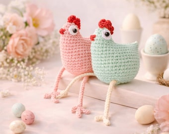 Hen Molly Crochet Pattern PDF | Cute Chicken Amigurumi | Crochet Chicken Pattern | Step-by-Step Tutorial