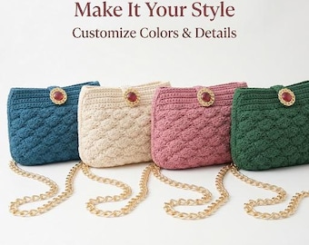 Crochet Shell Bag Pattern PDF, Structured Handbag Tutorial | Travel Accessories
