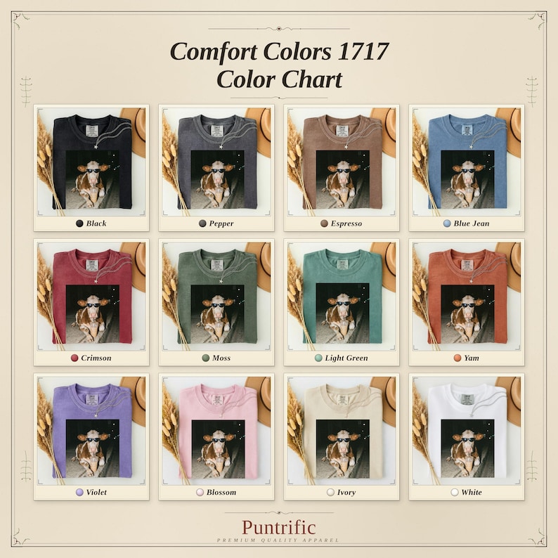 Comfort Colors® Cow Drinking Iced Coffee Shirt, Funny Animal Meme Tee, Sarcastic Coffee Lover, Graphic Tee, Cool Novelty Tee for Farmers image 3