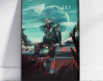 No Man's Sky Poster | Survival Game Wall Art | Premium Matte Paper Print | Gift Game Poster