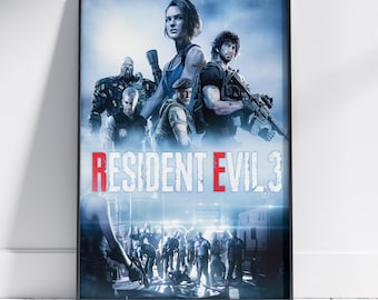 Resident Evil 3 Poster | Jill Valentine Wall Art | Premium Matte Paper Print | Gift Game Poster