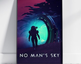 No Man's Sky Poster | Survival Game Wall Art | Premium Matte Paper Print | Gift Game Poster