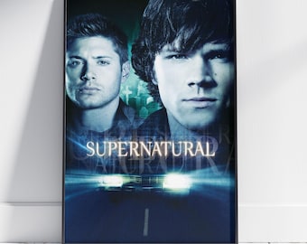 Supernatural Poster | Dean Winchester Wall Art | Premium Matte Paper Print | Gift TV Show Poster