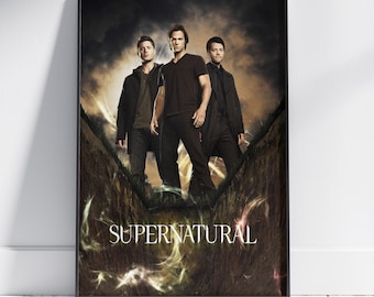 Supernatural Poster | Dean Winchester Wall Art | Premium Matte Paper Print | Gift TV Show Poster