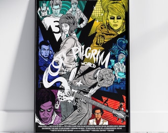 Póster de Scott Pilgrim contra el mundo / Arte mural de Ramona Flowers / Impresión en papel mate premium / Póster de película de regalo