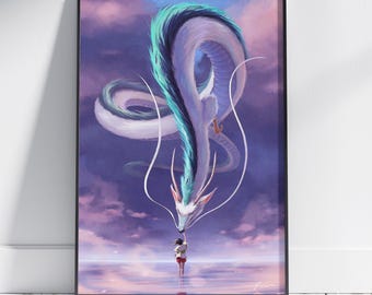 Spirited Away Poster | Chihiro Wall Art | Premium Matte Paper Print | Gift Movie Poster