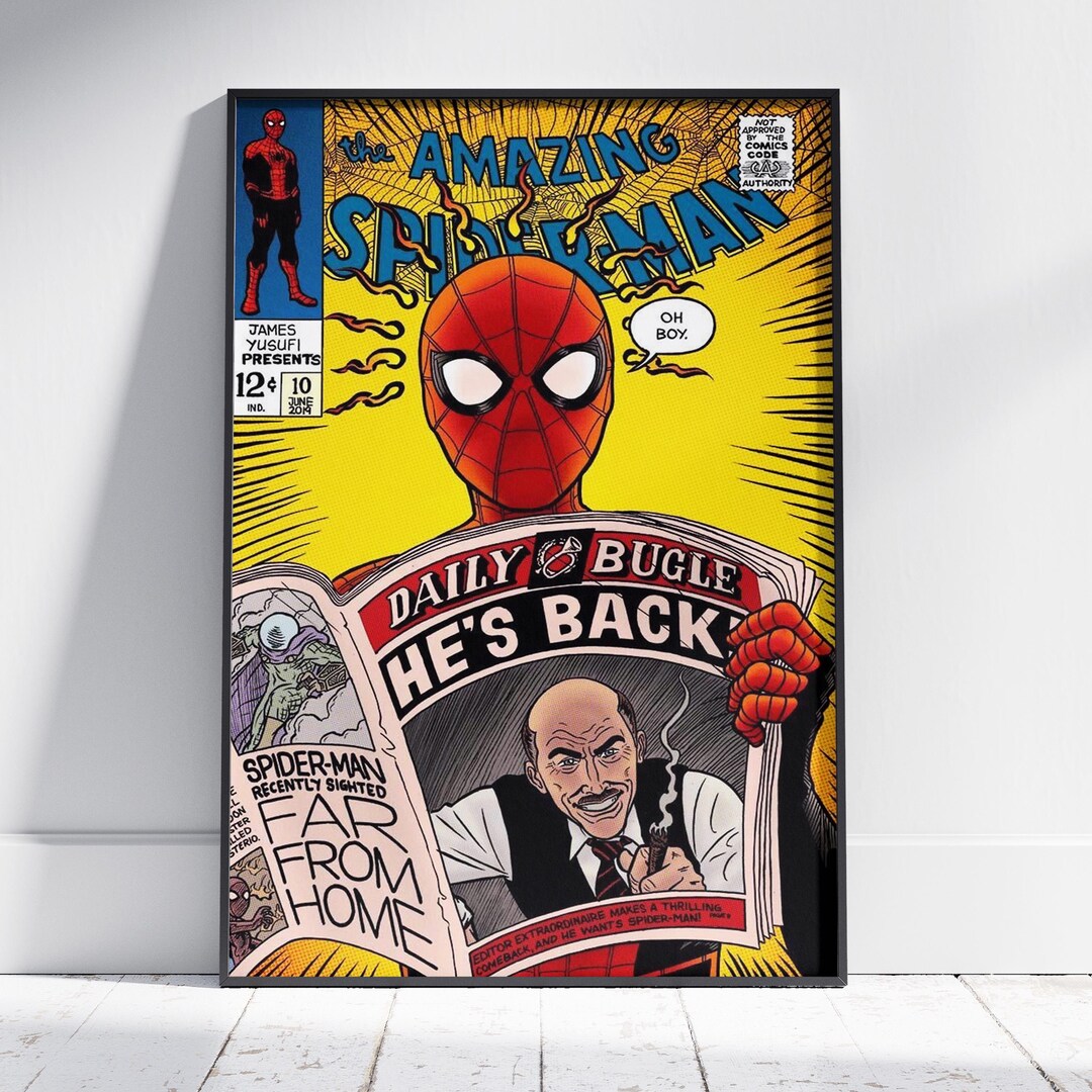 Spider-man Comic Poster | Peter Parker Wall Art | Premium Matte Paper ...