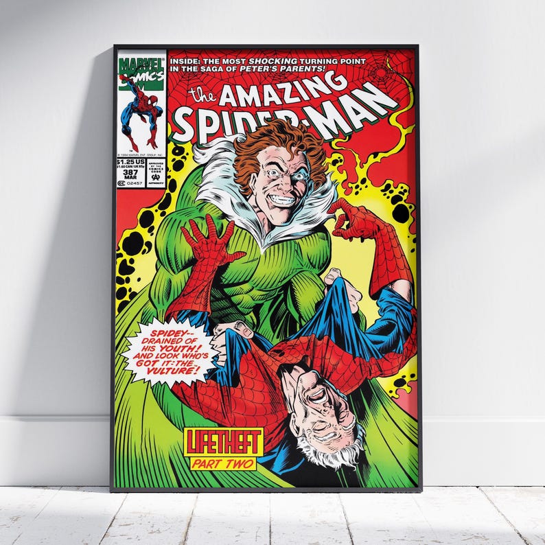Spider-man Comic Poster | Peter Parker Wall Art | Premium Matte Paper ...