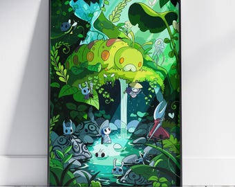 Hollow Knight Poster | Hallownest Wall Art | Premium Matte Paper Print | Gift Game Poster