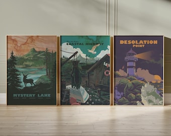 The Long Dark Travel Poster | Coastal Highway Wall Art | Premium Matte Paper Print | Gift Game Poster