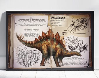 Ark Survival Evolved Stegosaurus Dossier | Wydruk na papierze matowym