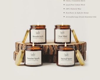Set regalo di candele di soia versate a mano / Regali per fidanzamento e matrimonio
