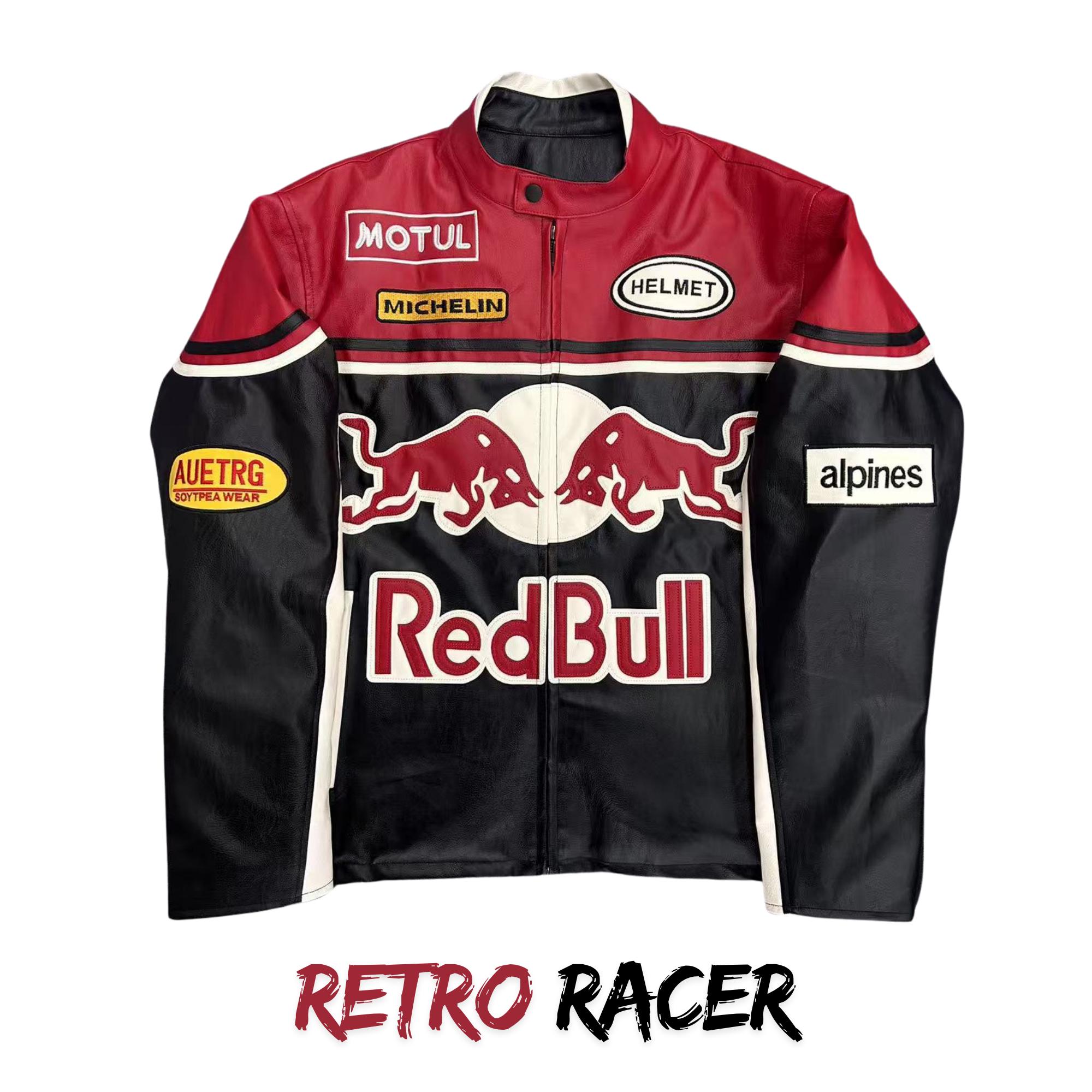 Red bull racing leather jacket - Etsy 日本