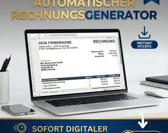Automatisk fakturamall för Google Sheets | Fakturamall | Fakturagenerator för småföretag | Fakturamall (tyska)