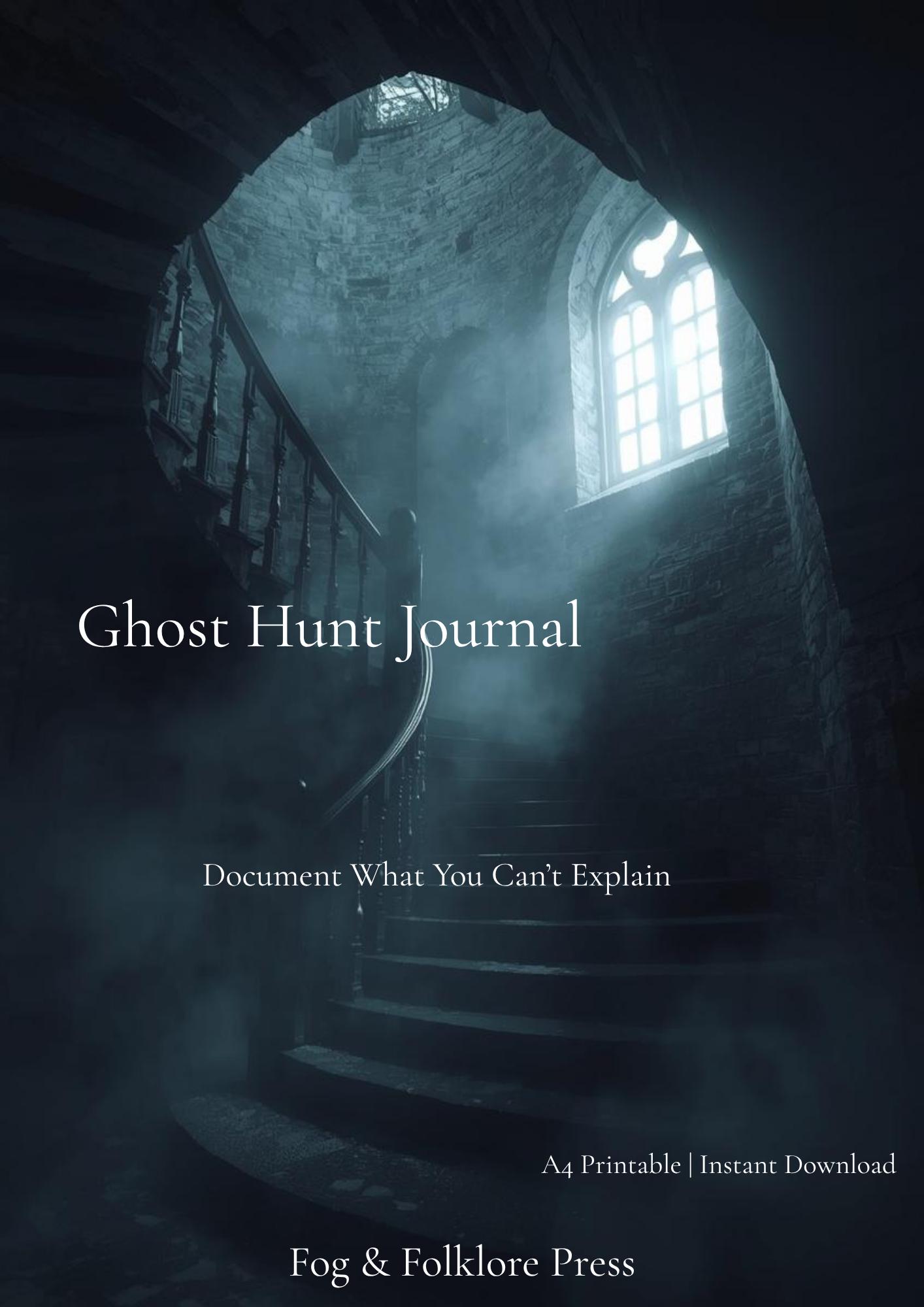Ghost Hunt Journal Printable | Paranormal Investigation Log Book ...