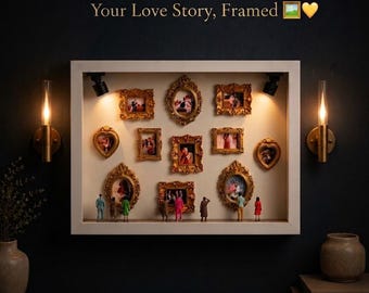 Gepersonaliseerde lijst Museum of Us – Custom paar foto schaduwdoos aandenken cadeau