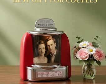 Custom Retro Jukebox Photo Plaque, Personalized Music Player Frame