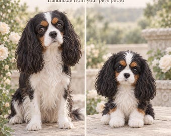 Custom Pet Plush from Photo, Personalized Pet Stuffed Animal, Custom Pet Plushie, Pet Portrait Keepsake, Handmade Pet Memorial Gift