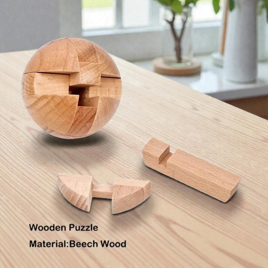 Classic Wooden Kongming Lock Puzzle Brain Teaser | 3D Intelligence Game ...