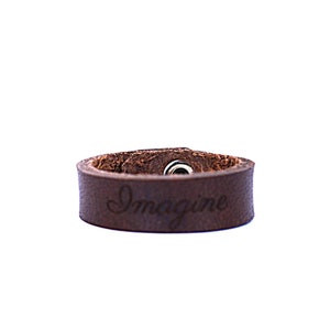 GEPERSONALISEERDE leren herenring, minimaal GEGRAVEERDE leren band, ring 3e verjaardag, vampierring, leren jubileumring