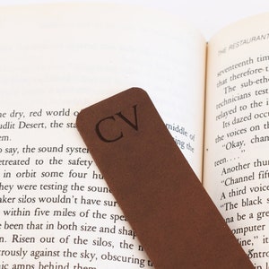 Handmade Personalised Leather Bookmark, 3rd Anniversary Bookmark Gifts For Him Gifts For Her Special Day Personalized Leather image 4