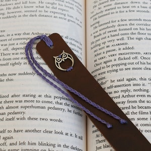 Owl PERSONALIZED Bookmark, ENGRAVED Leather Anniversary Bookmark, 3rd Anniversary Gift Bookmark, Teacher Gift Leather Bookmark