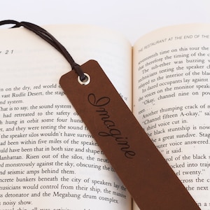 Handmade Personalised Leather Bookmark, 3rd Anniversary Bookmark Gifts For Him Gifts For Her Special Day Personalized Leather image 3