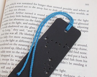Pisces Bookmark, Constellation Bookmark, Zodiac Leather Bookmark, Bookworm Gift, Celestial Bookmark, Personalized Gift, Engraved Bookmark