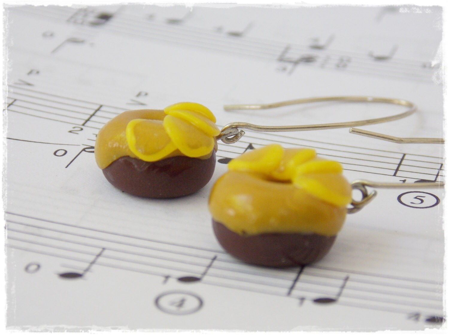 Polymer Clay Earrings Donut Earrings Miniature Food Jewelry Etsy