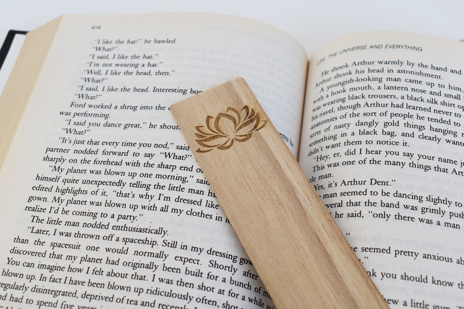 Lotus Flower PERSONALIZED Bookmark Yoga Engraved Wooden Bookmark Yoga Teacher - Bild 2 von 9