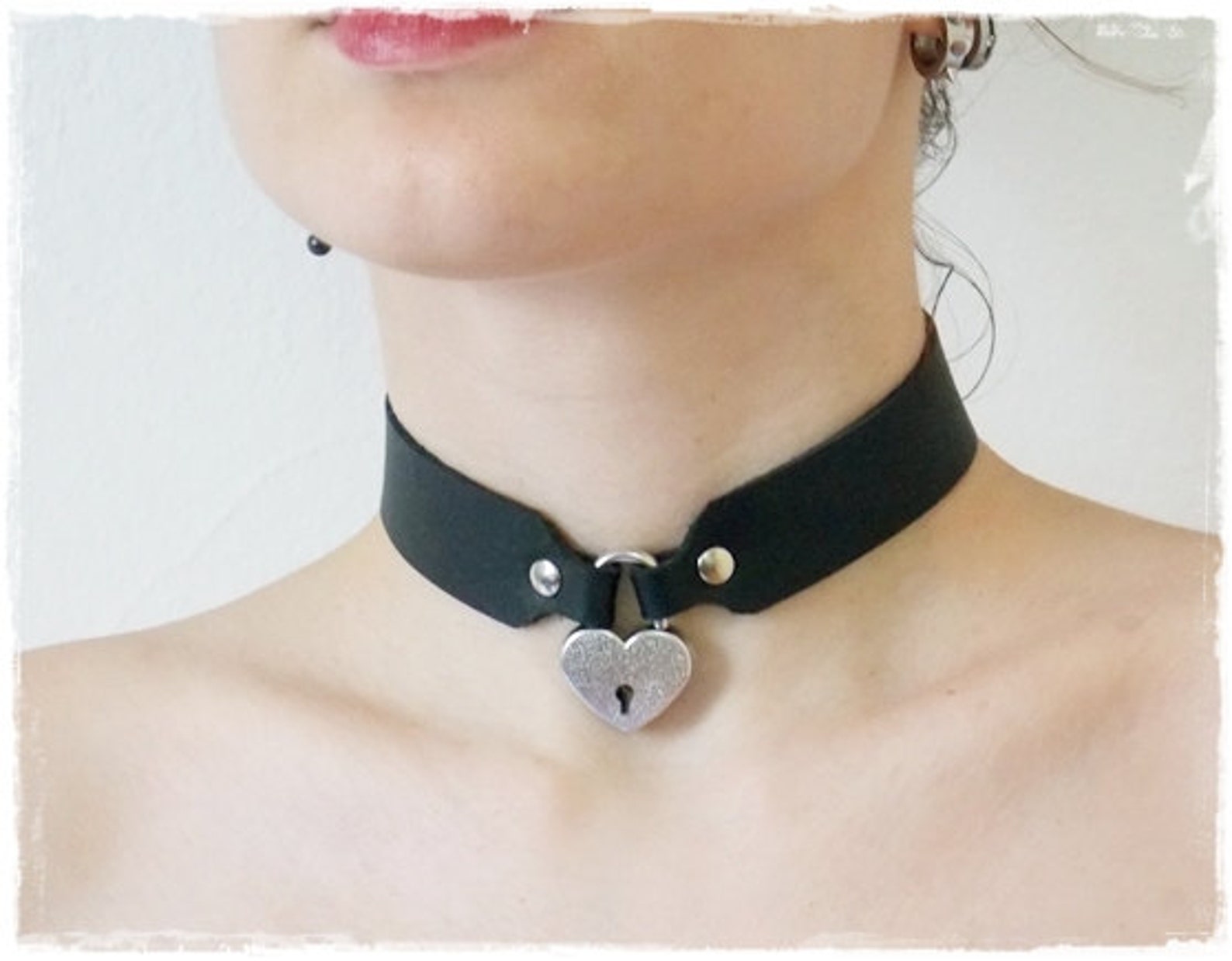 PERSONALIZED Leather Lockable Collar Padlock Leather Collar Etsy